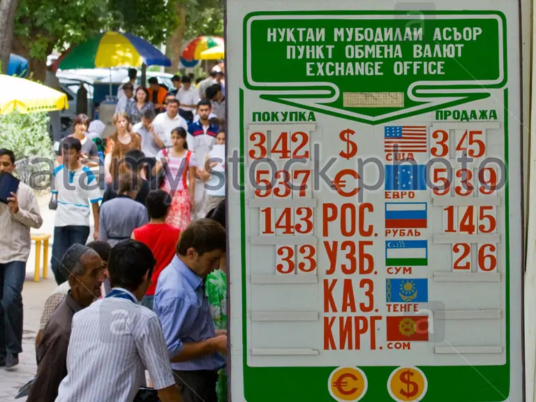 Money changer rates in Dushanbe