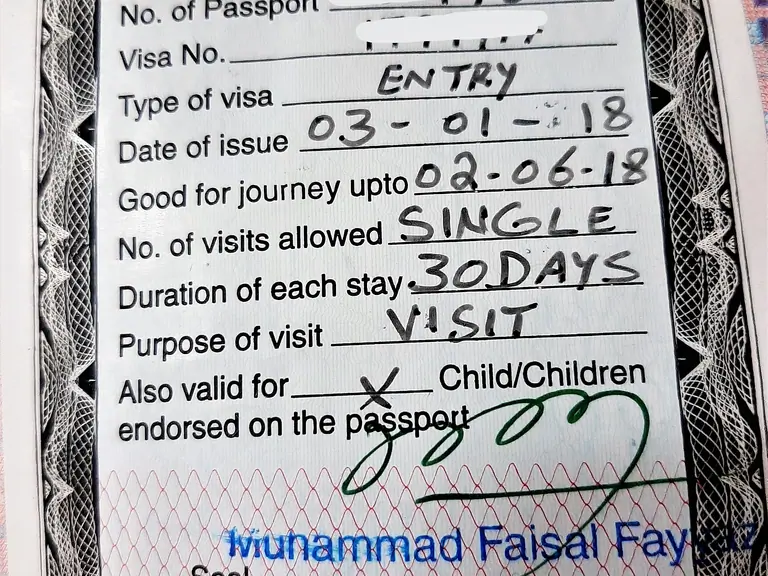 Touristic visa Pakistan