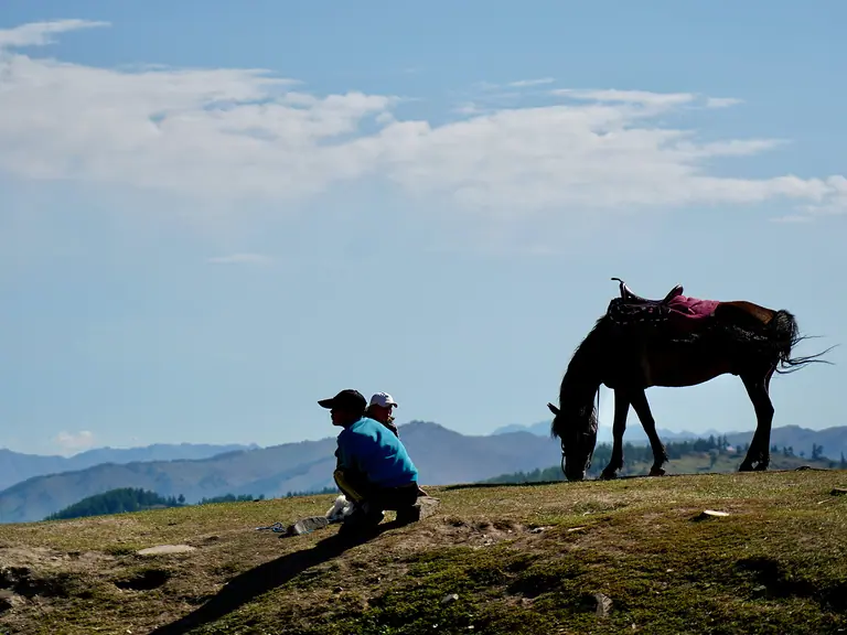Young nomads, Xinjiang, China