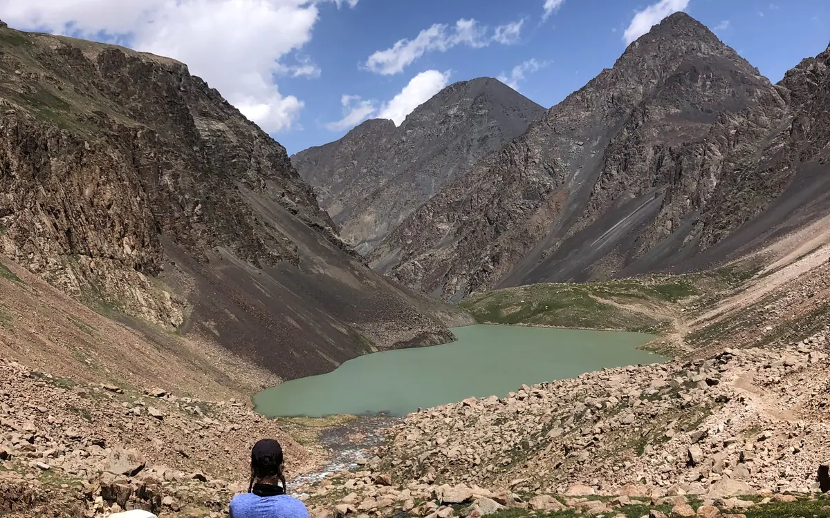 View of the glacier lake at the foot of the Juku pass (North side)