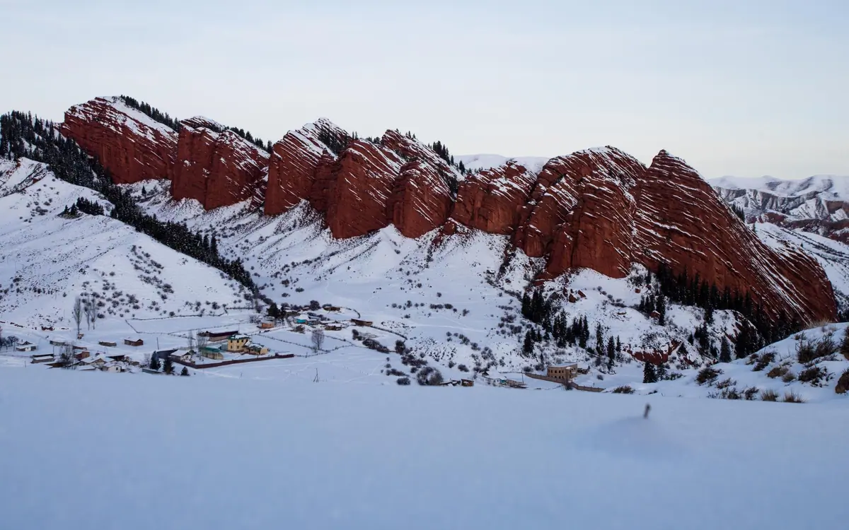 Jeti Oguz's Seven Bulls in winter