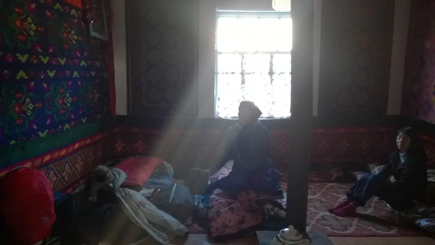 Interior of house of Pamir where our tourists are spending an overnight