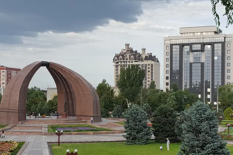 2WW Victory square of Bishkek, capital of Kyrgyzstan 
