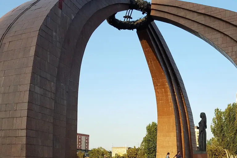 2WW Victory square of Bishkek, capital of Kyrgyzstan 
