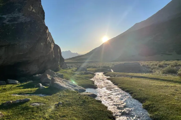 Campsite on the Silk Road track in the Juku valley