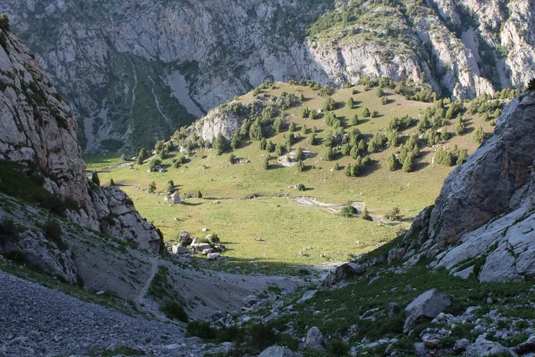 Tash Koroo pastures in Arslanbob view from the top