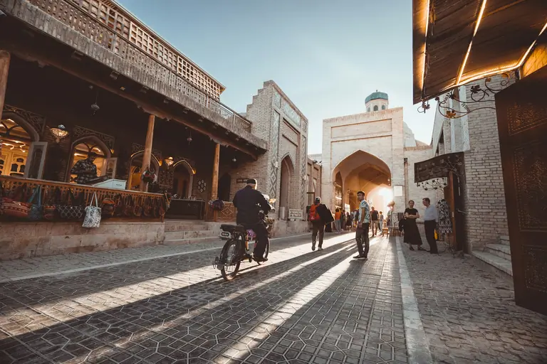 Cycling in Bukhara, Uzbekistan