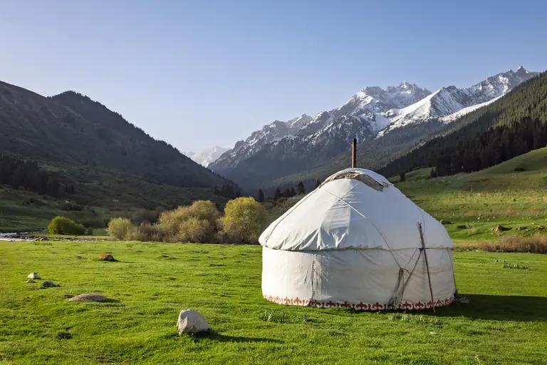 Yourt in Ak Tash camp, Chong Kyzyl Suu valley