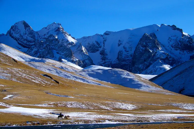 Kel Suu valley in winter
