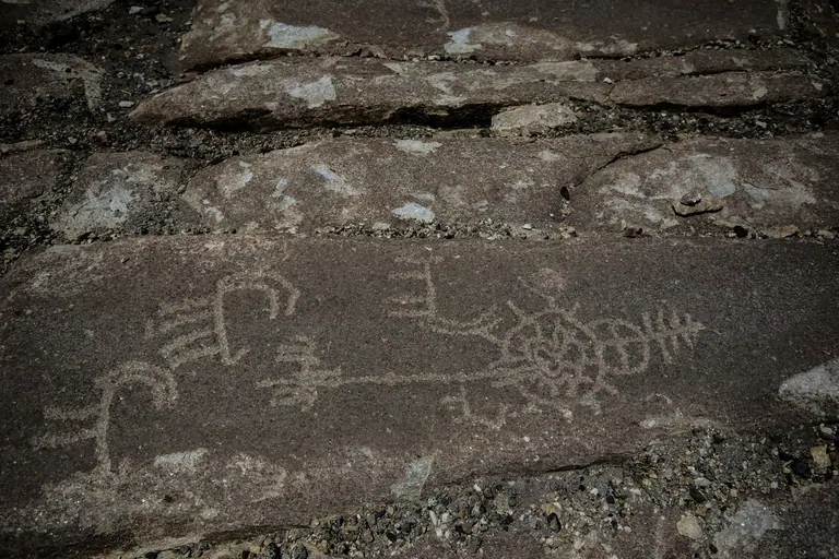 Petroglyphs at Langar