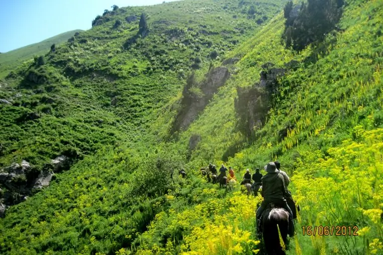 Horseback riding in Sary Chelek reserve