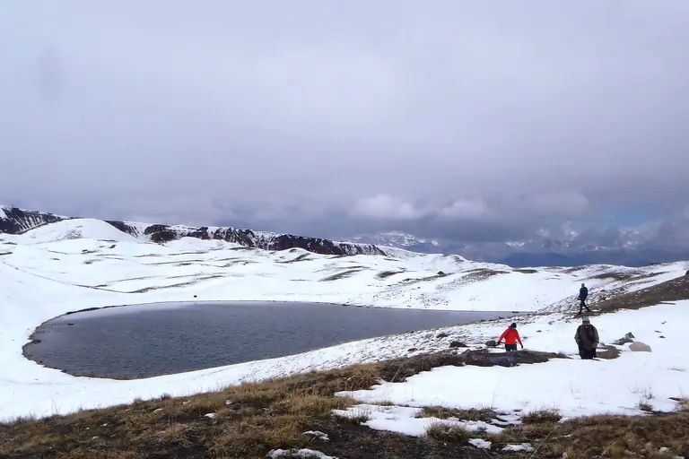 Tulpar Koel lakes at the foot of the peak Lenin (Pamir, Kyrgyzstan)