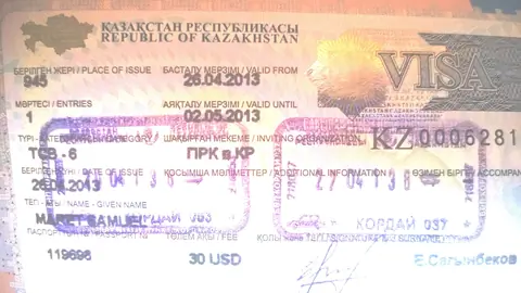 Visa Kazakhstan