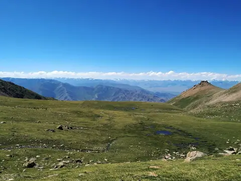 View on the Kochkor valley and Kyrgyz Alatoo range
