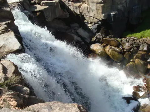 The waterfall of the Song Kul river