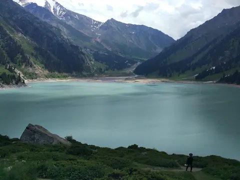 Mountain lake on the south of Almaty city