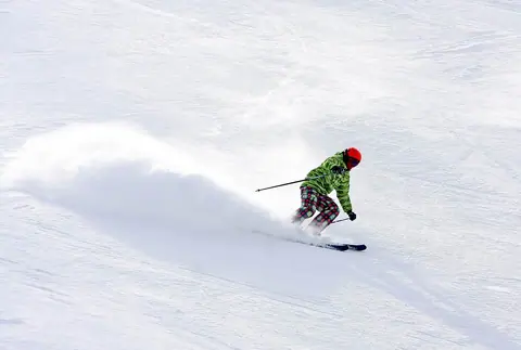 Slopes of the ski resort of Orlovka