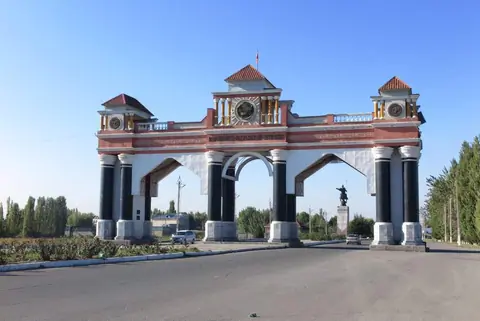 North gate of the main road entering in the city of Jalal-Abad