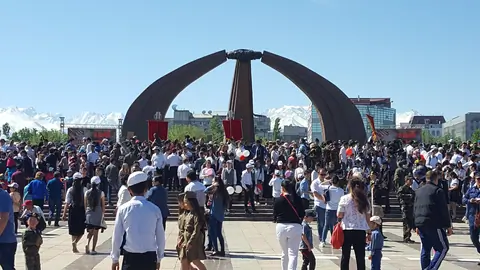 2WW Victory square of Bishkek, capital of Kyrgyzstan 