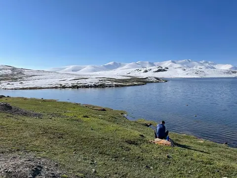 Chokoli lakes on the Silk Road of the Arabel Suu plateau