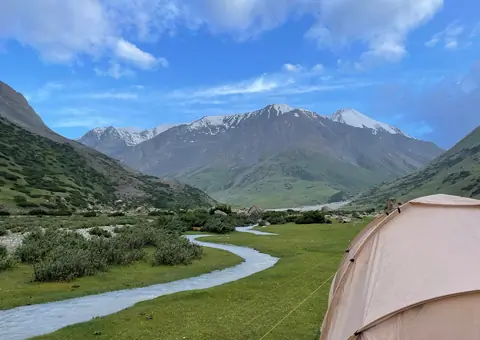 Campsite on the Silk Road in the Juku valley