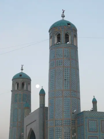 Minarets of blue mosque of Mazar-i-sharif, Mazar-e-sharif, Mazar i sharif