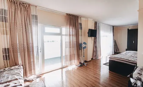 Natali resort bay of Kyzyl Suu at the Issyk Kul lake (Jeti Oguz district)