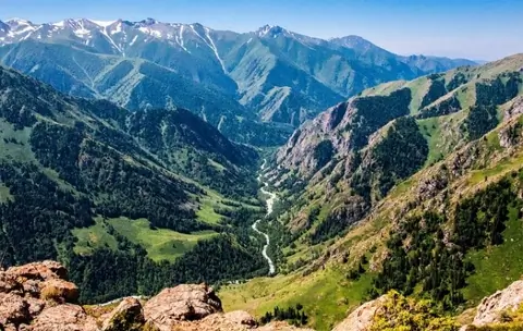 The Dzungarian Alatau is a mountain range located on the border of the Almaty region of Kazakhstan.