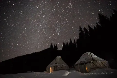 Winter night in Jeti Oguz