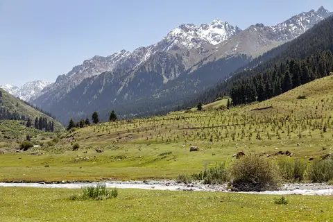 Ak-Tash site in Chong Kyzyl Suu valley