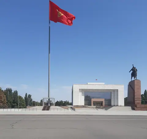 the main square of bishkek city