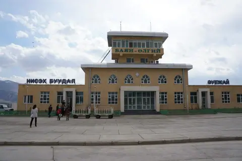 Ulgii airport in Mongolia