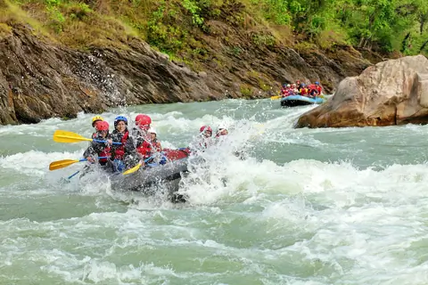 Rafting adventure in Trishuli River, Nepal