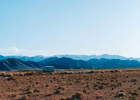 Roadtripping in an old van, Kyrgzystan