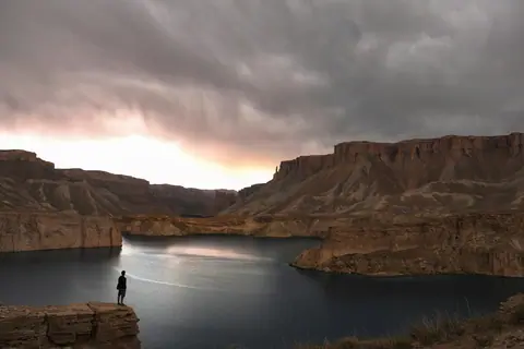 Hiking in Band-e Amir, Afghanistan