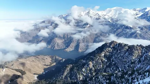 Aerial photo above Xinjiang, China