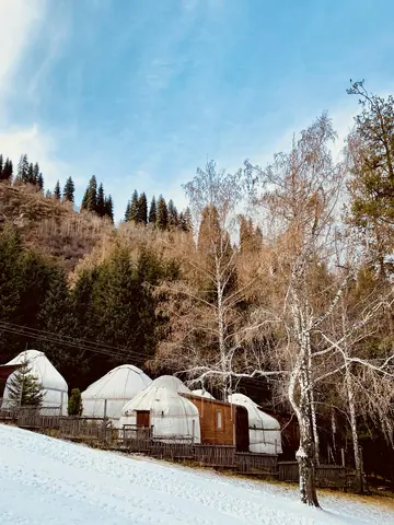 Yurts in Oi Qaragai, Kazakhstan