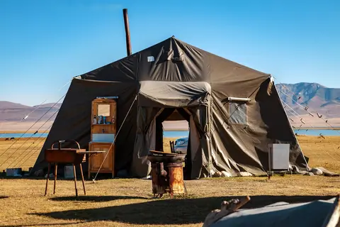 A tent at a camp in Son Kul