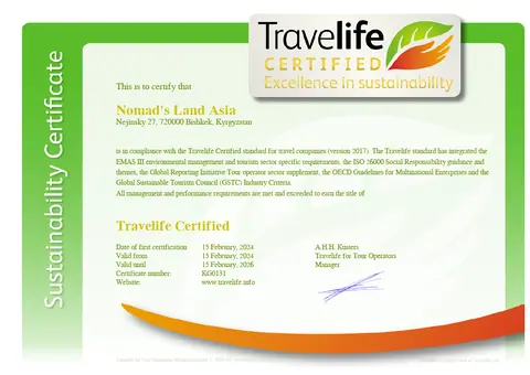 Certificate of Travelife
