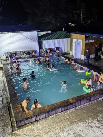 Hot spring swimming pool at Ulai Guesthouse, Issyk Ata