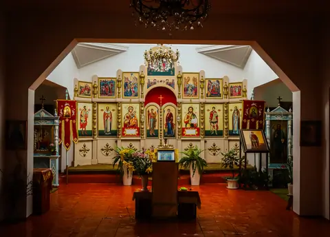 Church in the village of Teplokluchenko