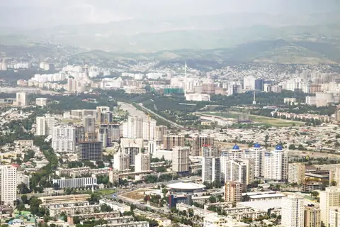 Aerial view of Dushanbe