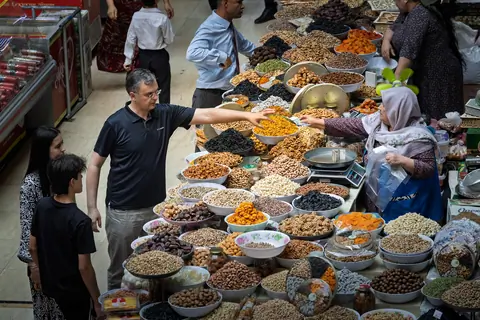 Indoor bazaar of Mehrgon, Dushanbe