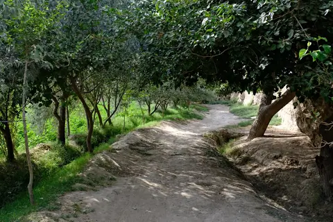 Pedestrian road in Balkh city in Afghanistan