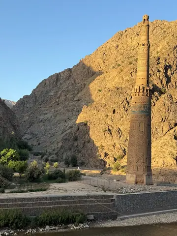 Losted in the middle of Afghanistan the minaret of Jam stand in a rocky canyon