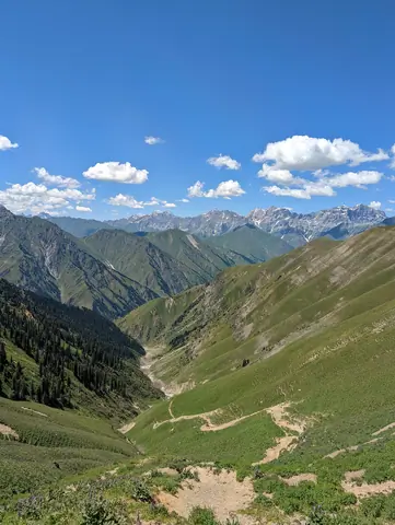 View of Kara-Suu gorge from the Kugandy pass