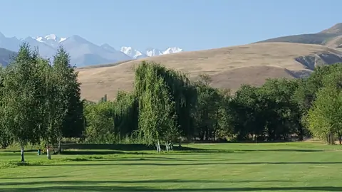 Maple Golf Club on the foot of Kyrgyz Alatoo mountain range