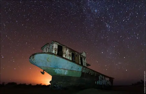 Former Port Muinak, Aral Sea