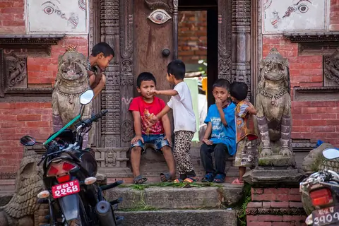 Children in Bhaktapur