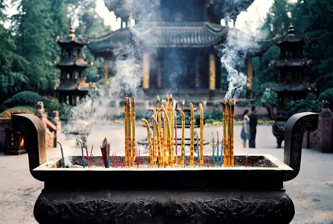 Incense at Qing Yang Gong Daoist Temple, Chengdu